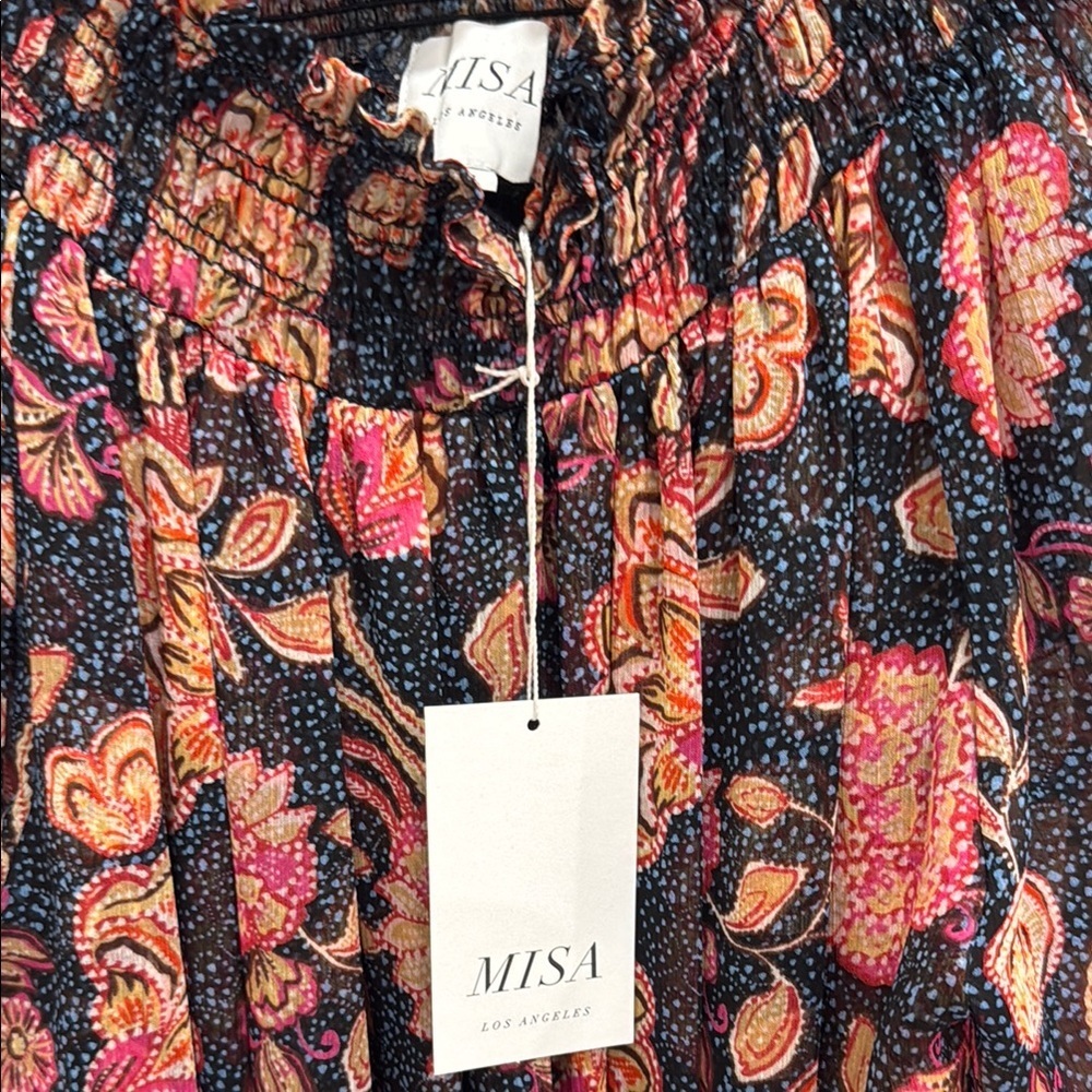 MISA Los Angeles Floral Chiffon Mini Dress | Size Small | NWT - Picture 5 of 5